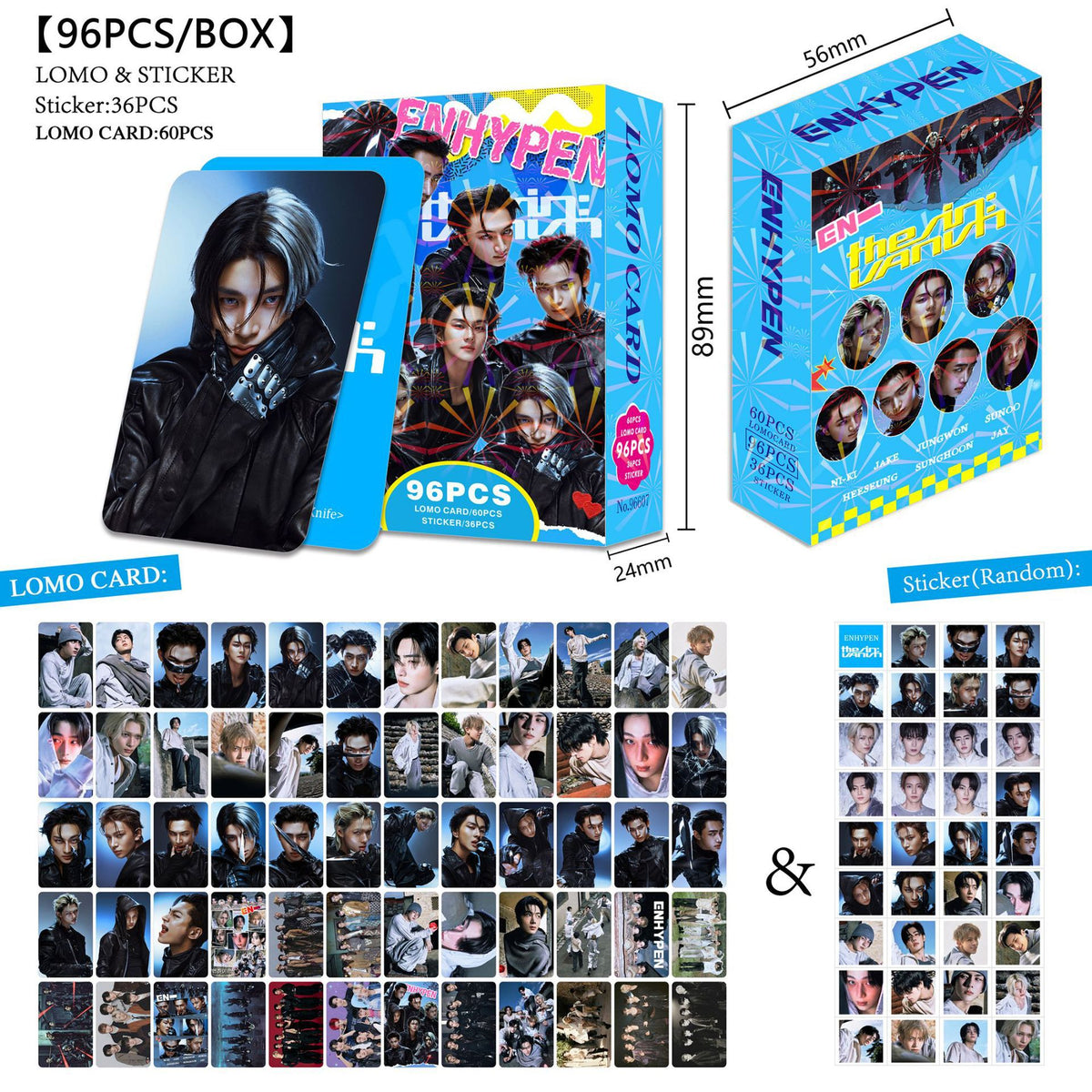 96PCS EN- THE SIN Photocard Sticker