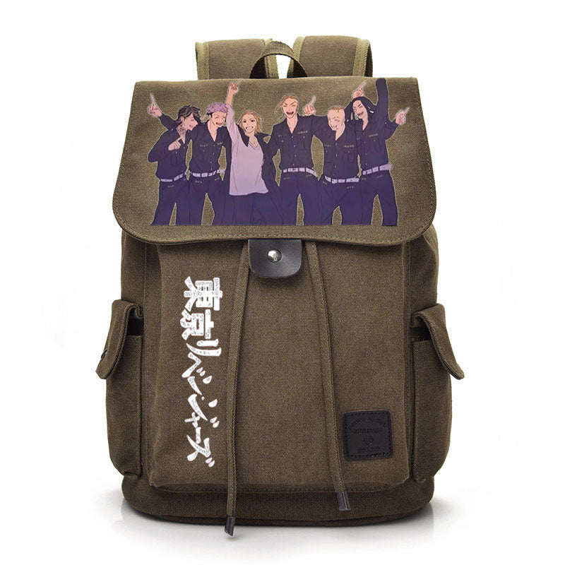 Vintage Anime Canvas Backpack