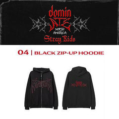SKZ dominATE NORTH AMERICA Black Zip-Up Hoodie