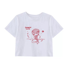 Karina Winter Letter Round Neck T-shirt