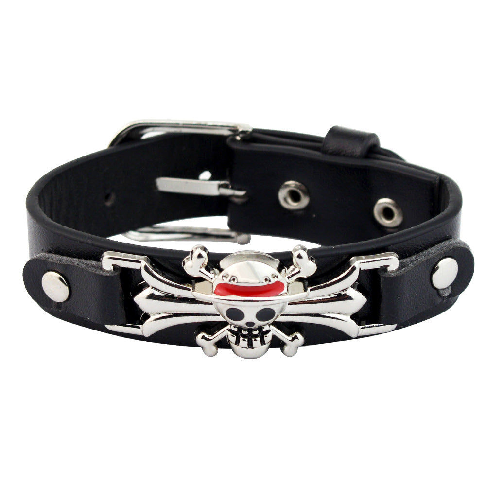 Punk Anime Leather Bracelet