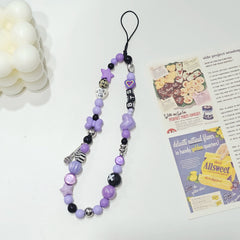 BANGTAN Purple Beaded Phone Chain Pendant