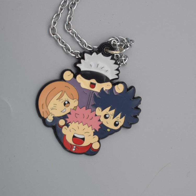 Cute Anime Figure Keychain Necklace