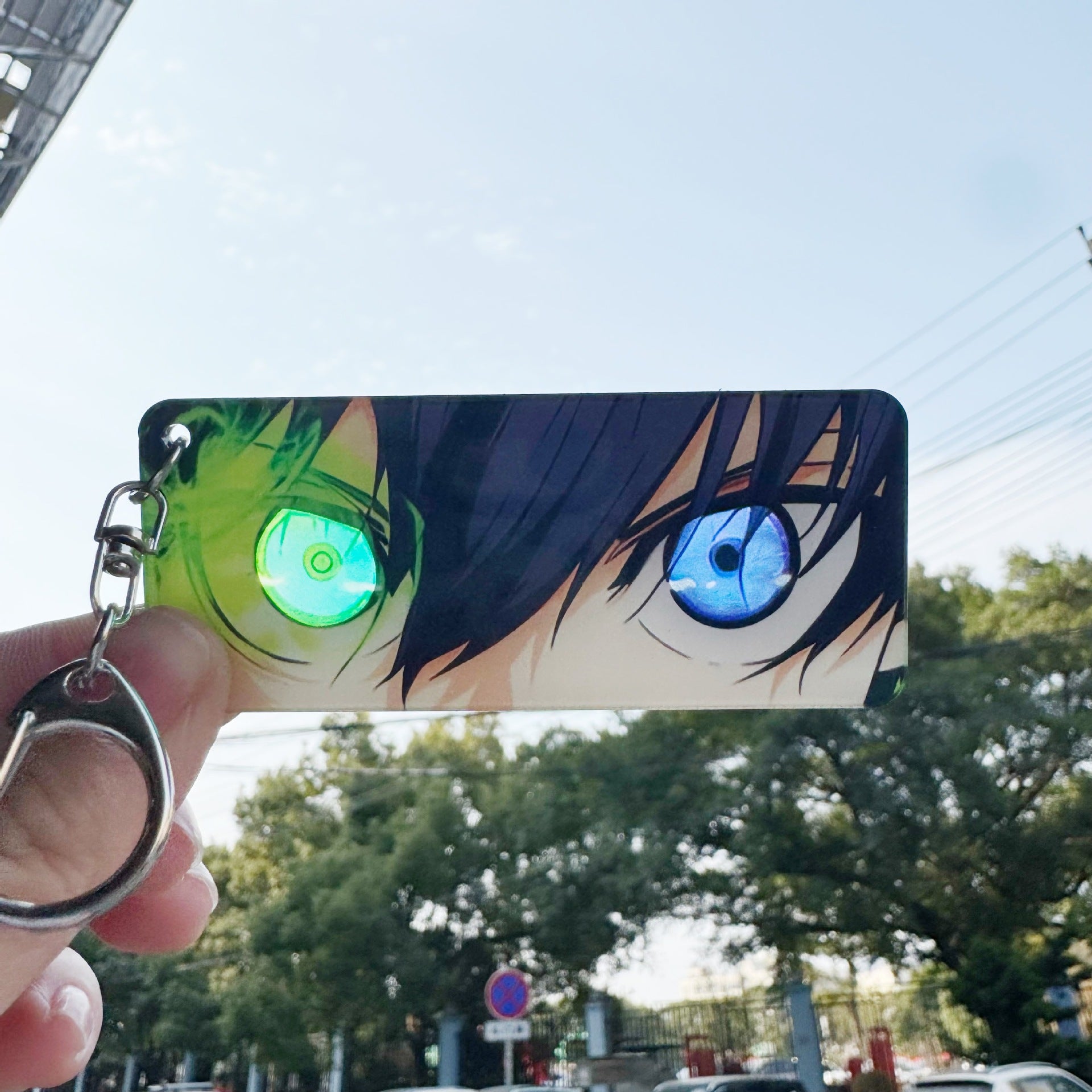 Creative Anime Luminous Eye Keychain Pendant