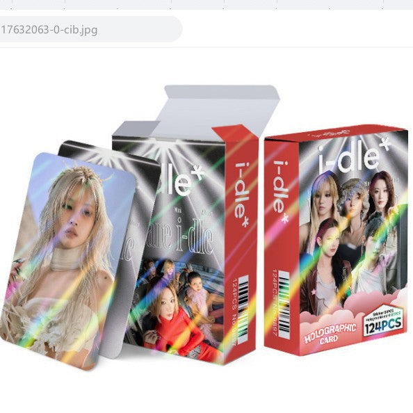 124pcs KPOP Holographic Cards