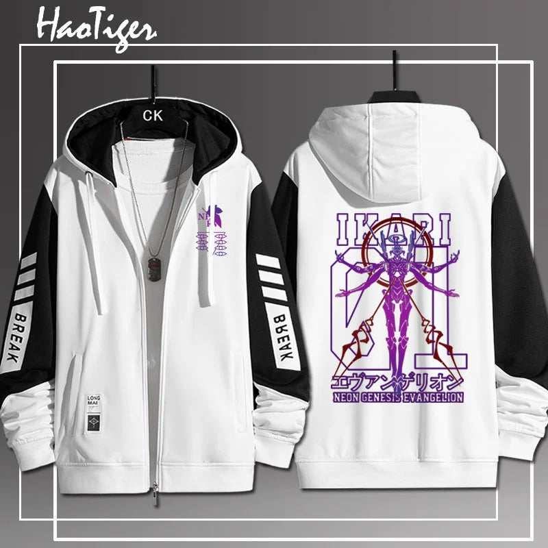 Men's EVA Anime Loose Zipper Jacket