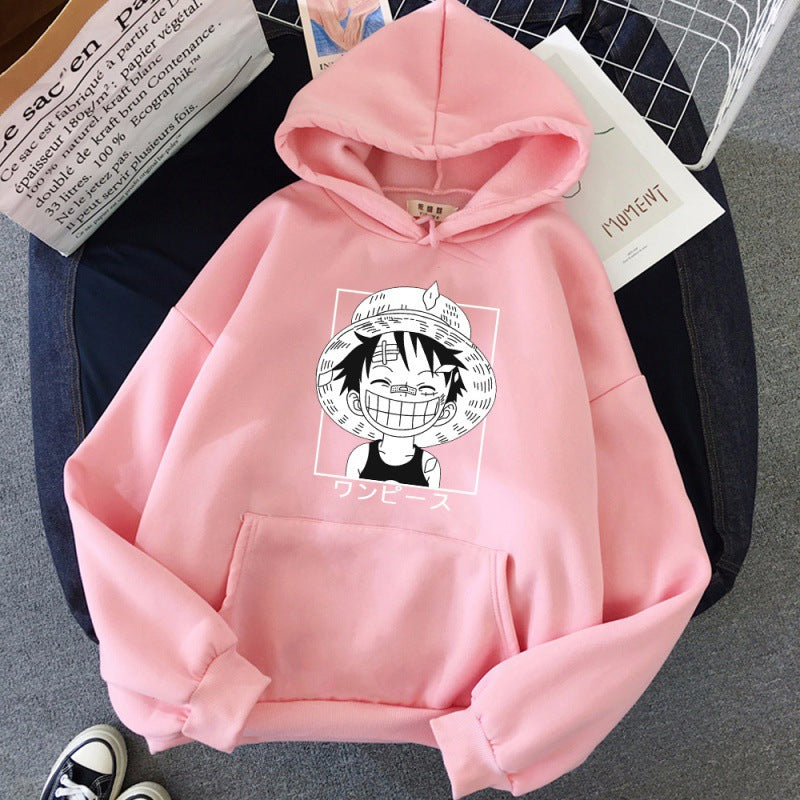 Unisex Luffy Graphic Print Casual Hoodie