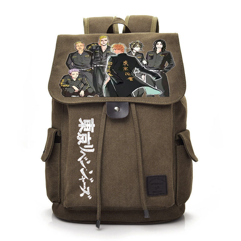 Vintage Anime Canvas Backpack