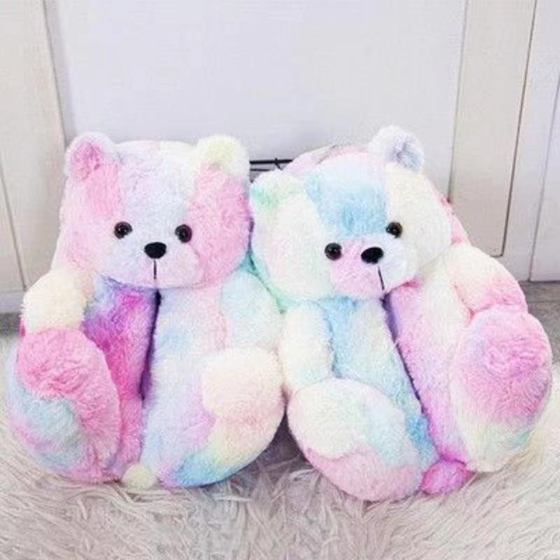 Teddy Bear Fur Slippers