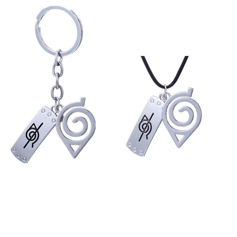 Trendy Anime Konoha Keychain Necklace