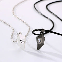 Sun and Moon Magnet Couple Necklace