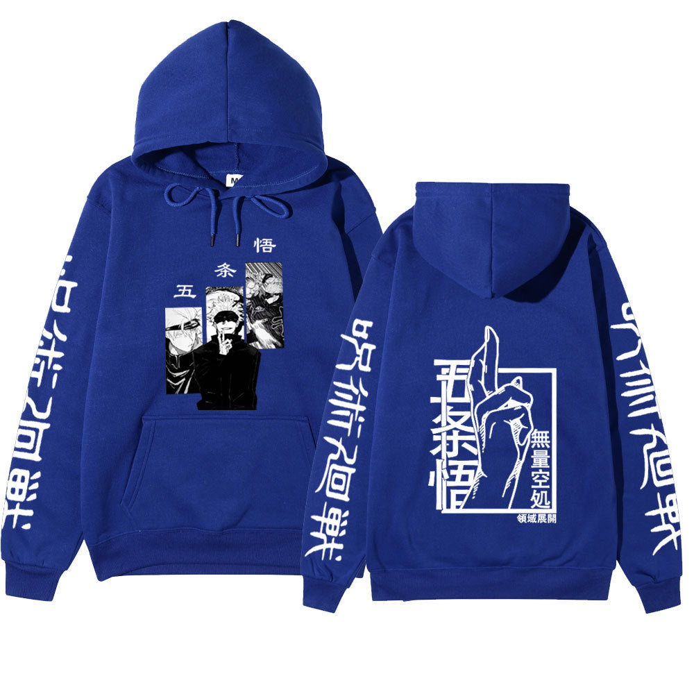 Unisex Anime Graphic Print Casual Pullover Hoodie