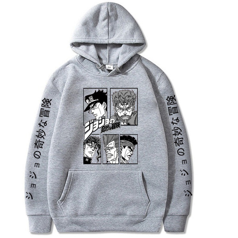 Unisex Jojo Anime Graphic Print Casual Hoodie