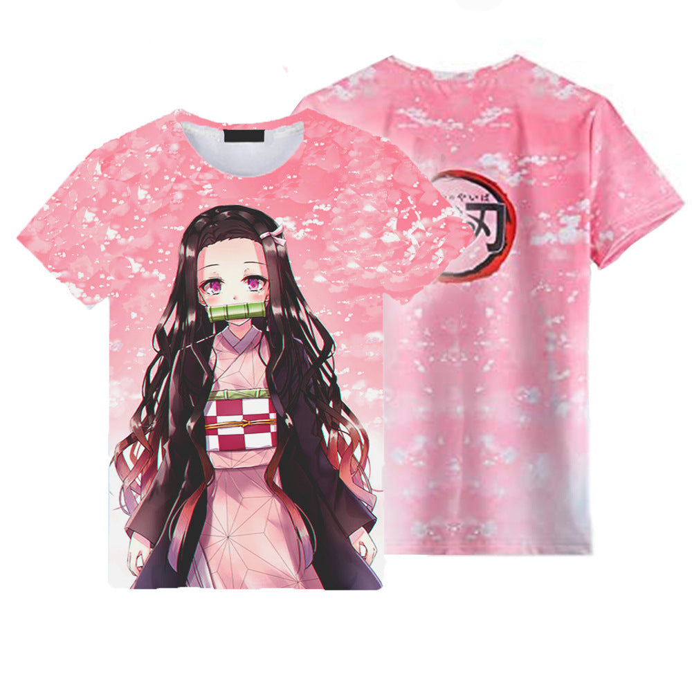 Unisex Anime Shinobu Digital Print Loose T-Shirt