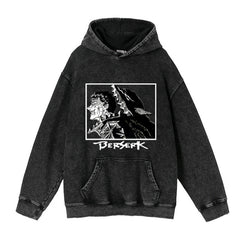 Vintage Trendy Anime Washed Men's Hoodie