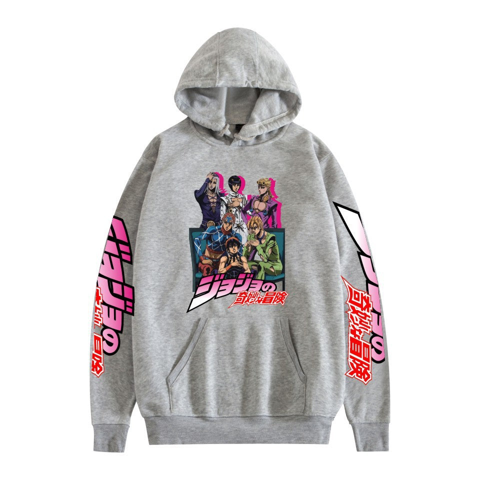 Unisex JOJO Anime Printed Pullover Hoodie