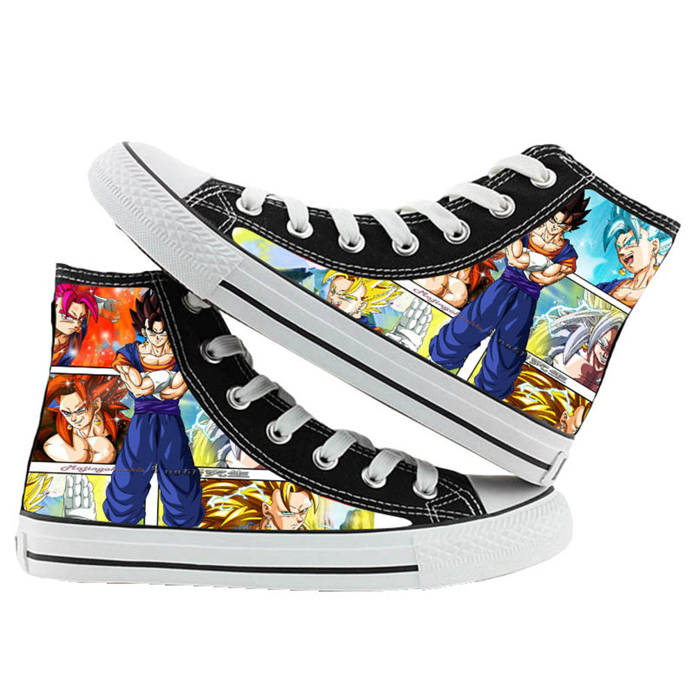 Casual Anime Printed High-top Canvas Shoes