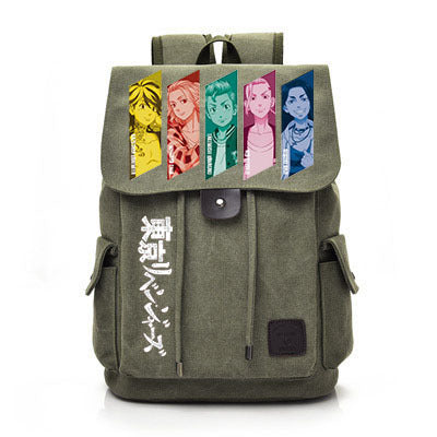 Vintage Anime Canvas Backpack