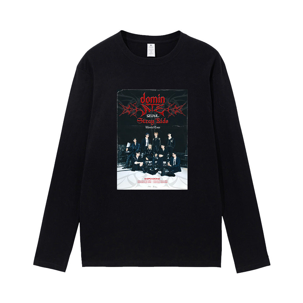 Unisex ATE Kpop Crew Neck Long-sleeved T-shirt