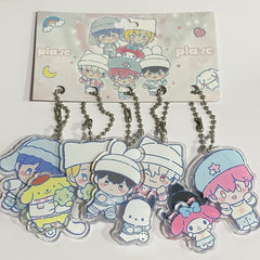 Plave Doll Acrylic Pendant Keyring Set