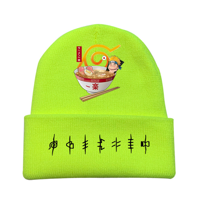 Versatile Anime Print Knitted Hat