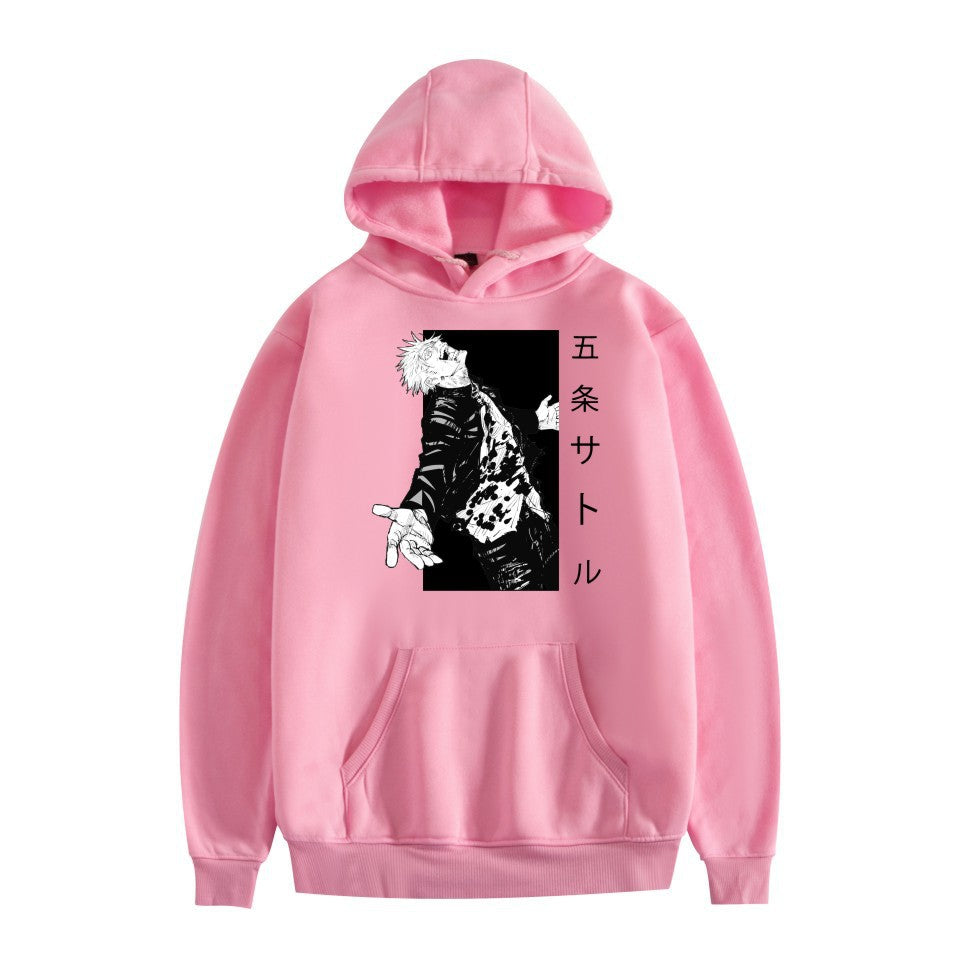 Unisex Anime Print Casual Loose Hoodie