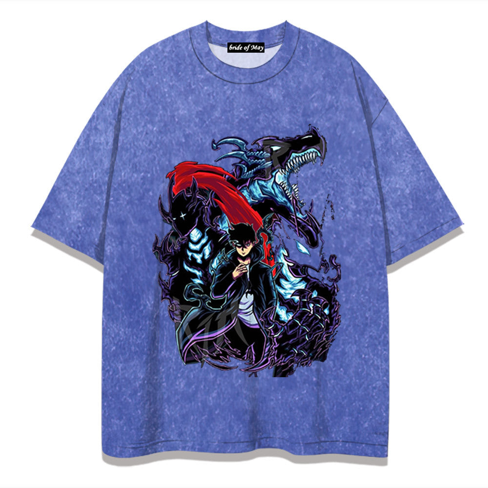 Retro Trendy Anime Short-sleeved T-shirt