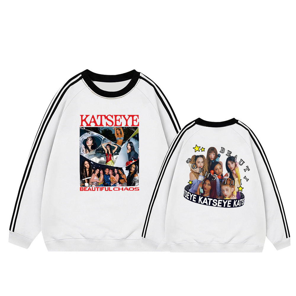 KPOP BEAUTIFUL CHAOS Round Neck Pullover Sweatshirt