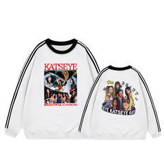 KPOP BEAUTIFUL CHAOS Round Neck Pullover Sweatshirt