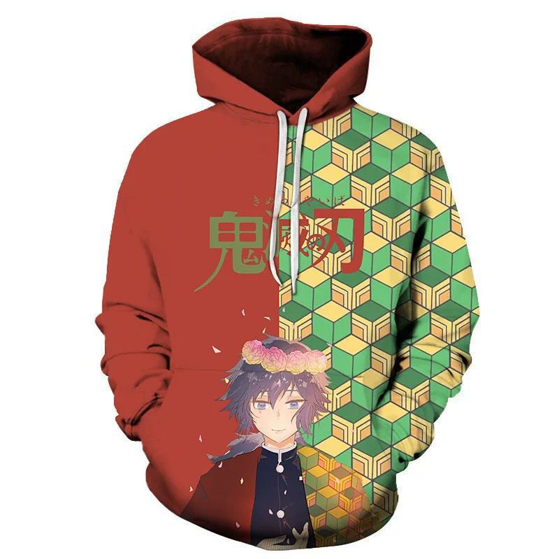 Unisex Trendy Anime Cosplay 3D Printed Pullover Hoodie