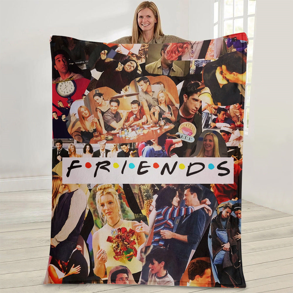 Friends Print Soft Flannel Blanket