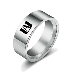 Trendy Anime Stainless Steel Laser Ring