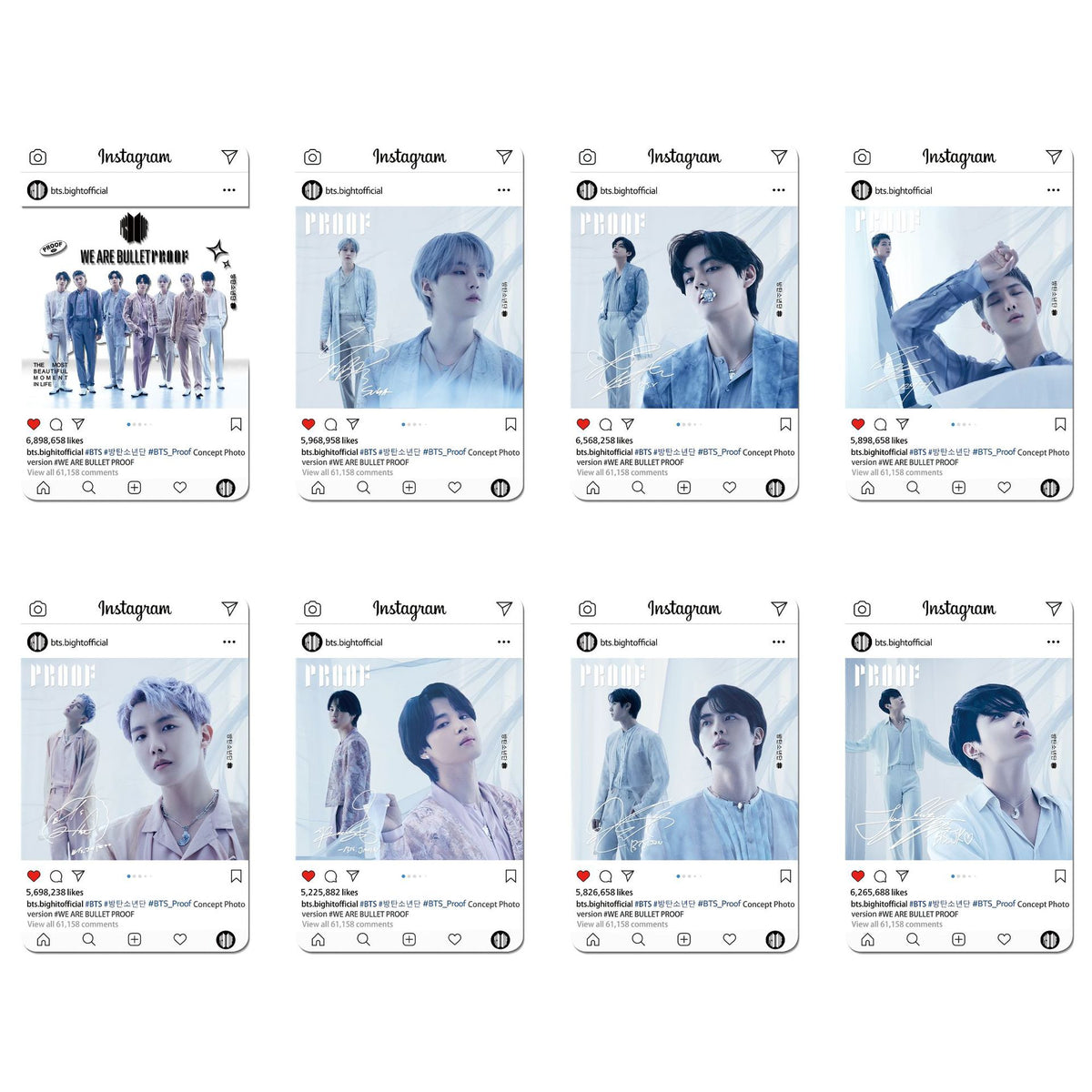 BANGTAN PROOF INS Transparent Photocard