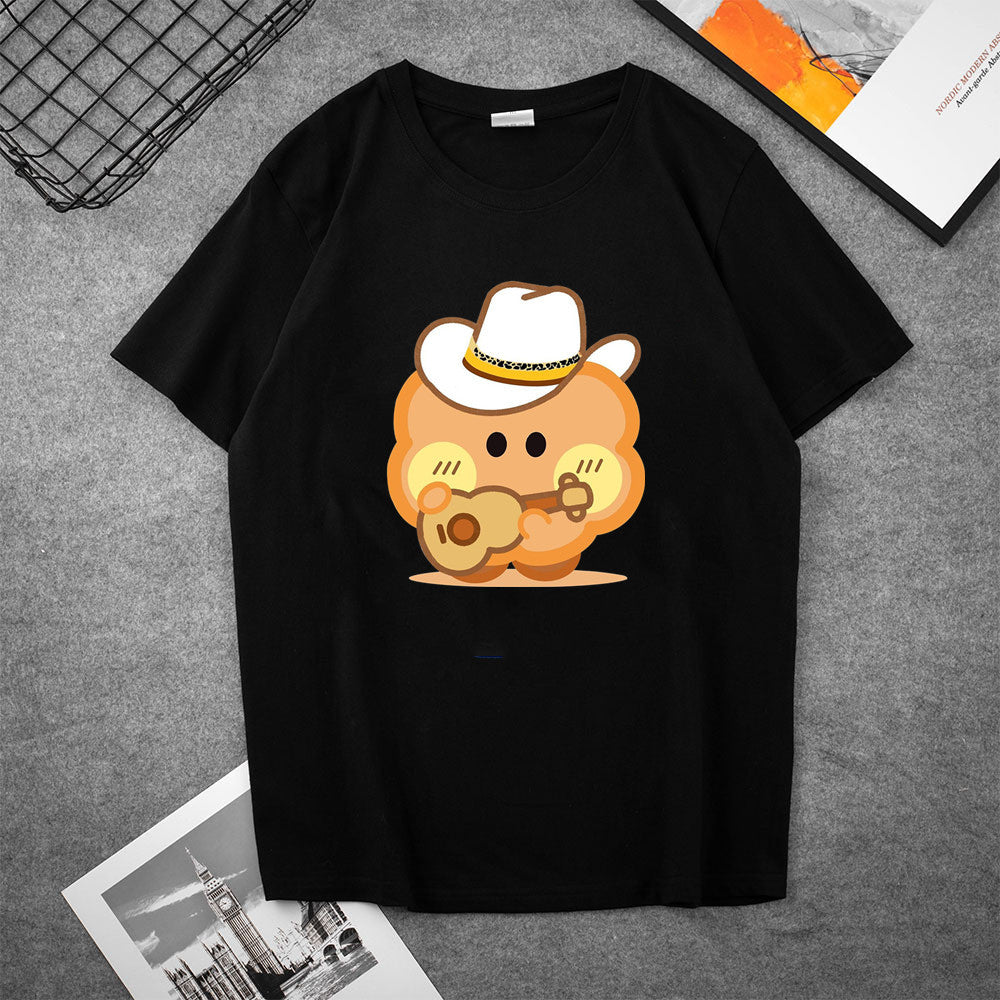 Cute Kpop Cartoon Casual Short Sleeve T-shirt