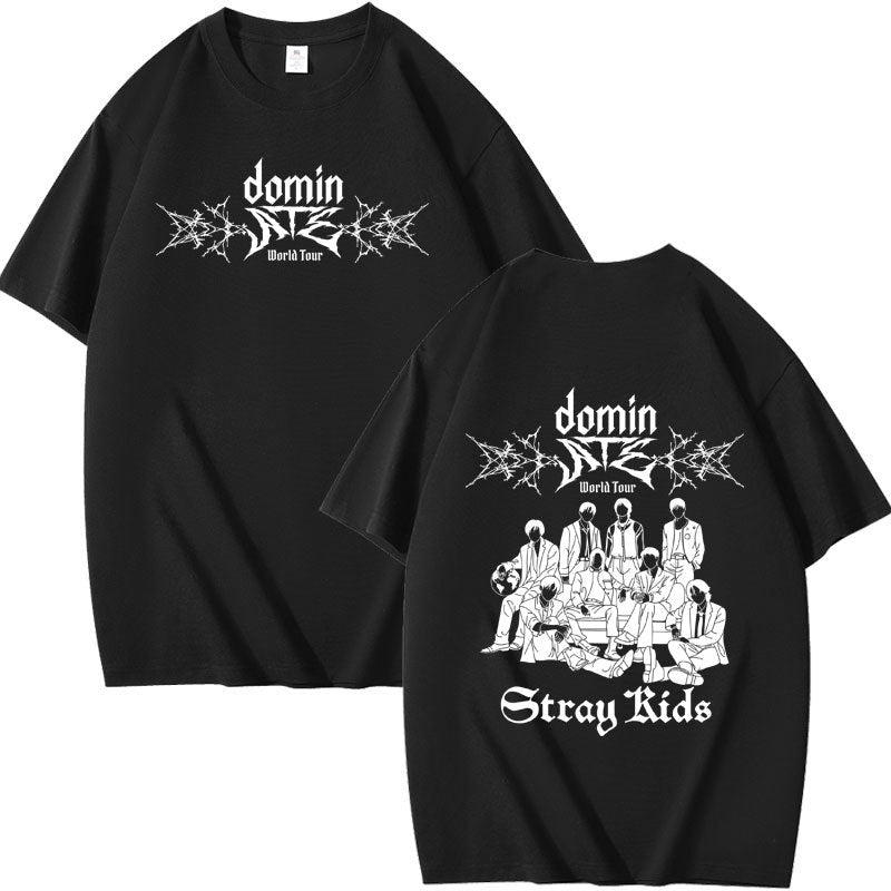 KPOP Dominate Pattern Print Short Sleeve T-Shirt