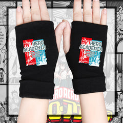 Trendy Anime Warm Half Finger Gloves