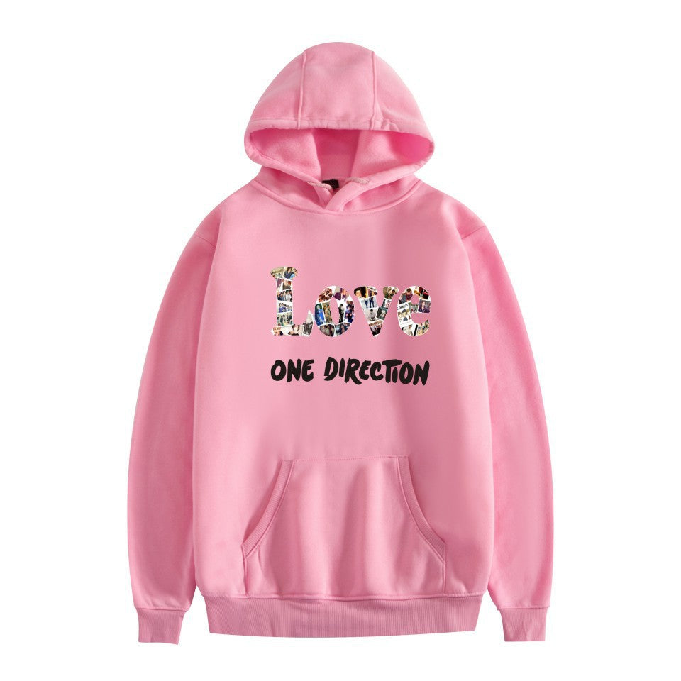 Women's LOVE Harry Print Casual Pullover Hoodie