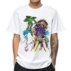 Casual Men's Anime Jojo Print Short Sleeve T-Shirt