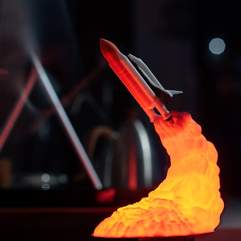 Creative 3D Printed Rocket Ornament Night Light