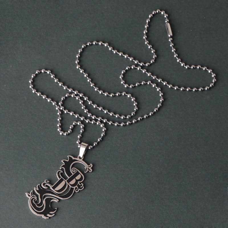 Anime Stainless Steel Dog Tag Necklace