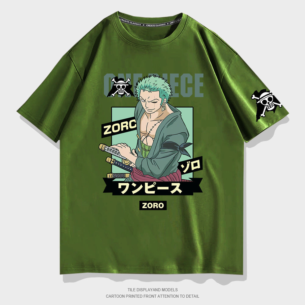 Unisex Zoro Cotton Loose Short-sleeved T-shirt