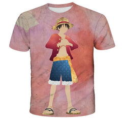 Casual Anime Digital Print Short-sleeved T-shirt