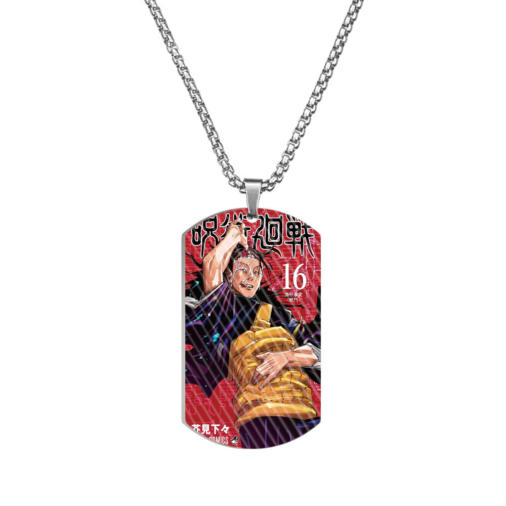 Cool Anime Printed Dog Tag Necklace