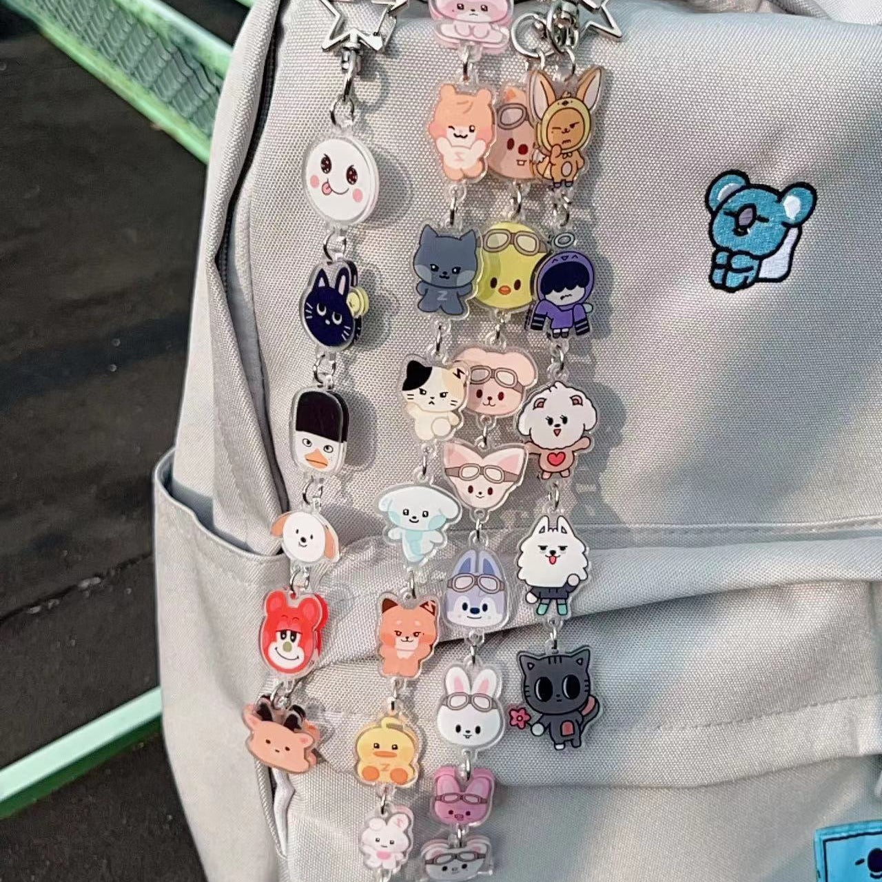 Kpop Double-sided Cartoon Pendant Keychain
