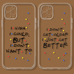 Friends Quotes Transparent Phone Case