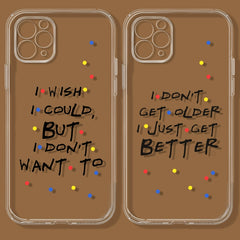 Friends Quotes Transparent Phone Case