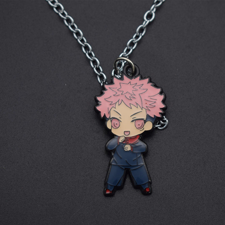 Chic Gojo Anime Metal Keychain Necklace