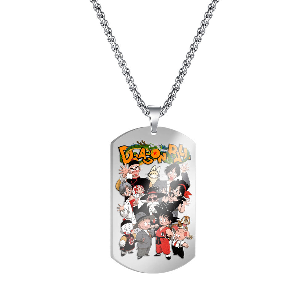 Super Saiyan Stainless Steel Dog Tag Necklace