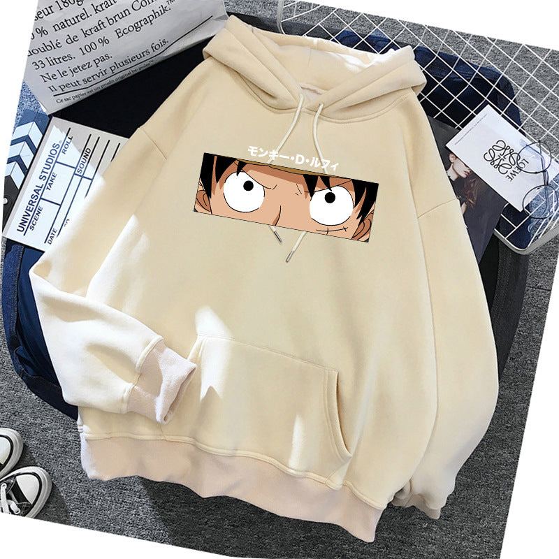 Unisex Creative Luffy Printed Casual Hoodie