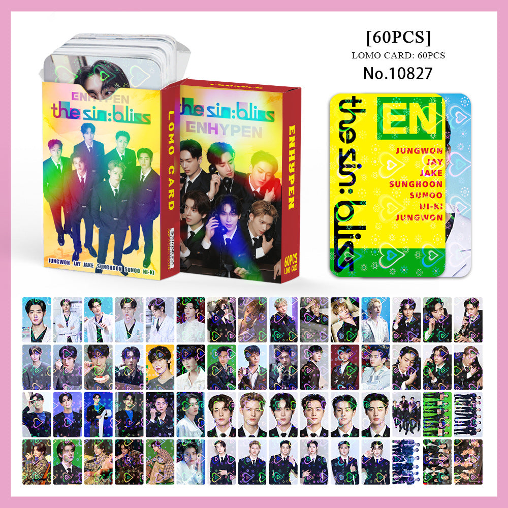 60PCS EN- THE SIN BLISS Heart Holographic Photocards